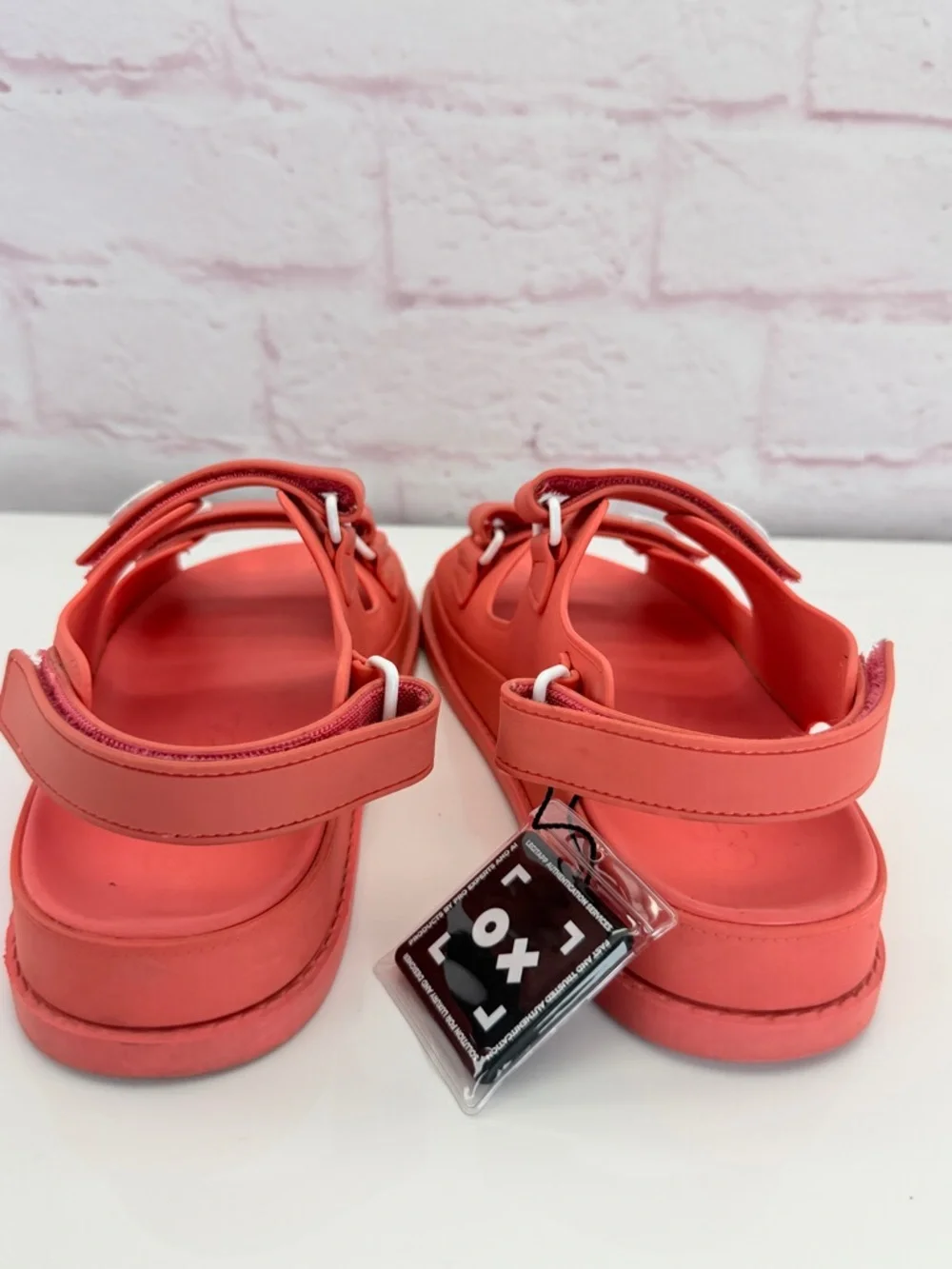 CHANEL Chanel Red Rubber CC Dad Sandals Size 39